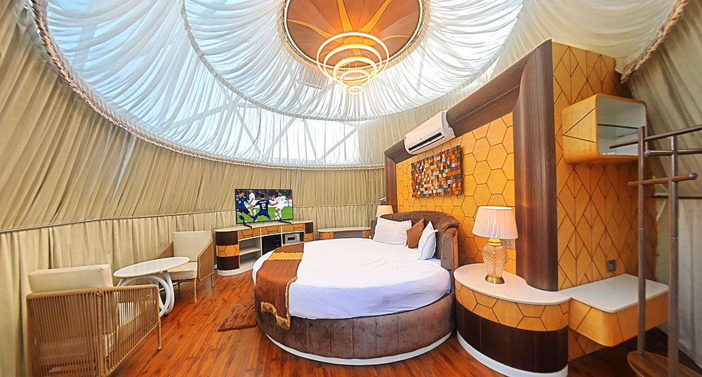 crystal glamping resort room