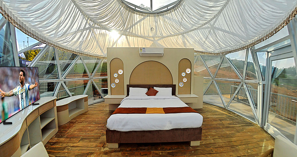 crystal glamping resort room